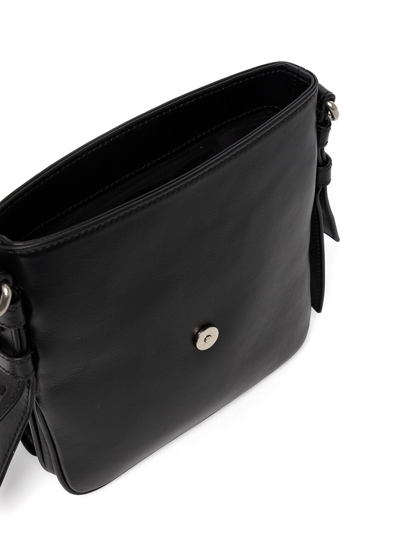 Tod's T-buckle Leather Messenger Bag In Schwarz