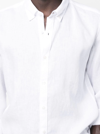 Shop Michael Kors Button-down Fitted Shirt In Weiss