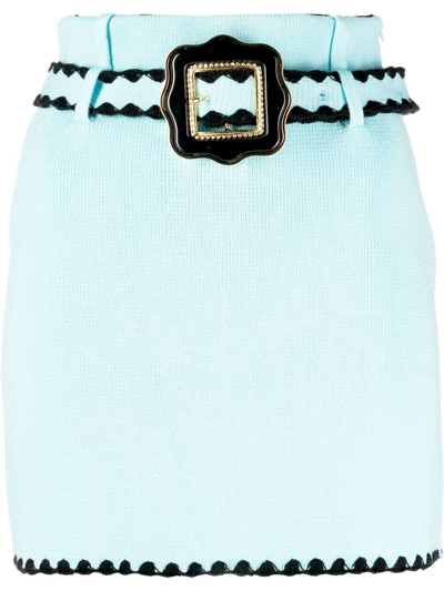 Shop Cormio Helga 2.0 Knitted Skirt In Blau