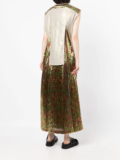 Shop Junya Watanabe Biker-effect Dress In Grün