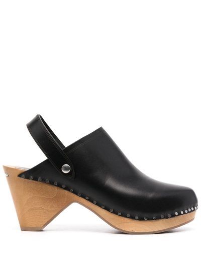 Shop Isabel Marant Taiya Slingback Clog Sandals In Schwarz