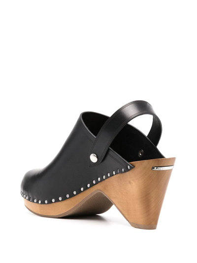Shop Isabel Marant Taiya Slingback Clog Sandals In Schwarz