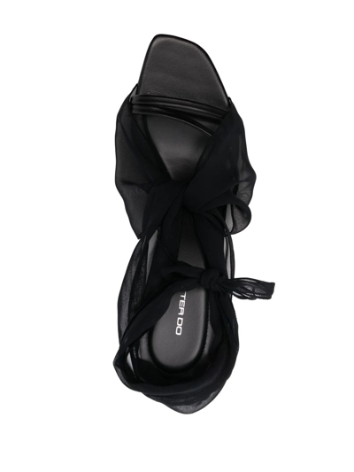 Shop Peter Do Tulle-strap 90mm Sandals In Schwarz