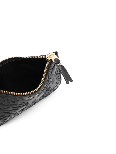 Comme Des Garçons Embossed Leather Wallet In Schwarz