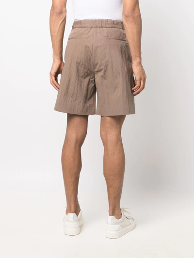 Shop Fendi Cotton-blend Cargo Shorts In Brown