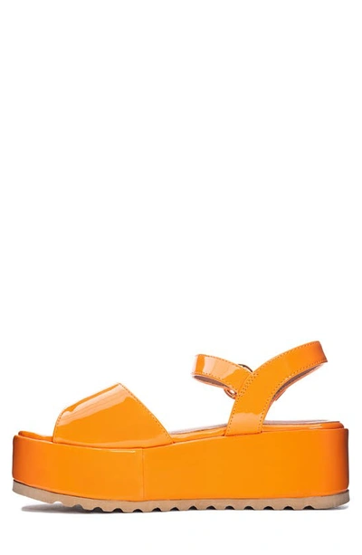Shop Dirty Laundry June Bug Platform Sandal In Orange Patent