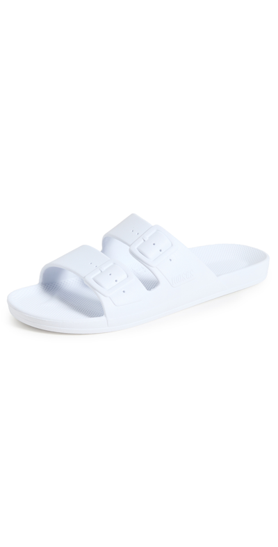 Shop Freedom Moses Moses Two Band Slides White