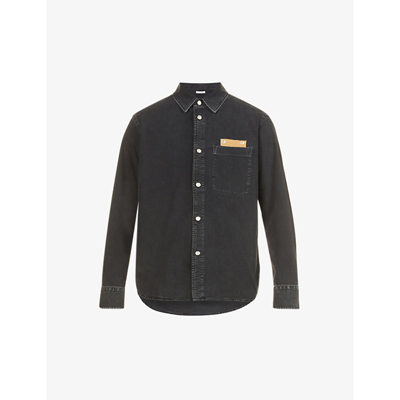 Shop Craig Green Moon Regular-fit Denim Shirt In Black