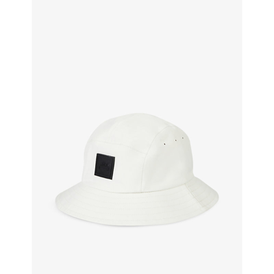 Shop A-cold-wall* Brand-badge Shell Bucket Hat In Bone