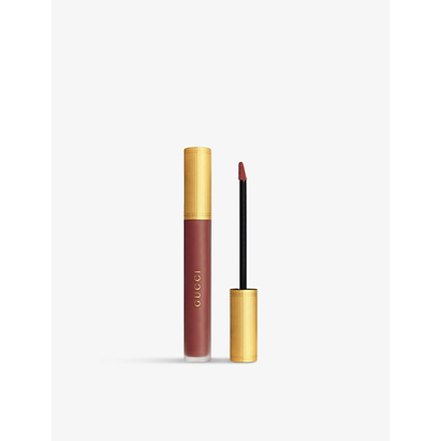 Shop Gucci 203 Mildred Rosewood Rouge À Lèvres Liquide Matte Lipstick