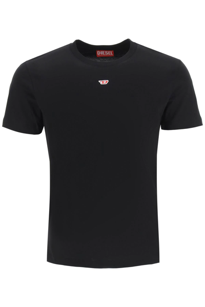 Shop Diesel D Logo T-shirt In Black