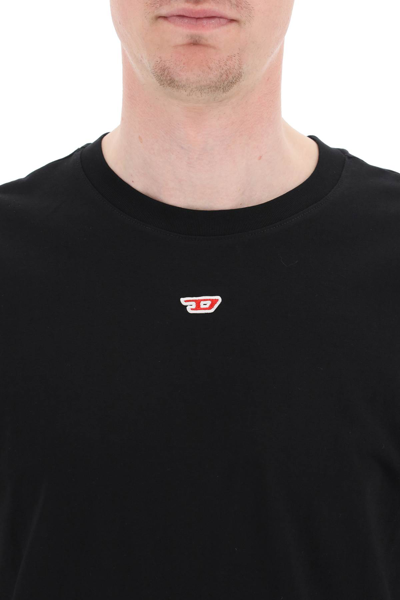 Shop Diesel D Logo T-shirt In Black