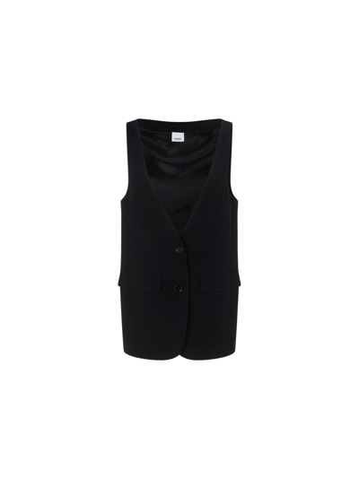 Shop Burberry Women's Black Other Materials Vest