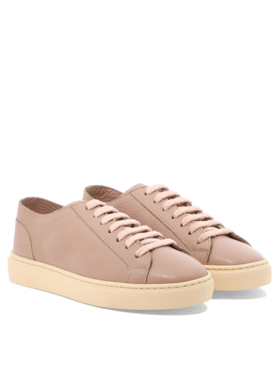 Shop Doucal's Women's Pink Leather Sneakers