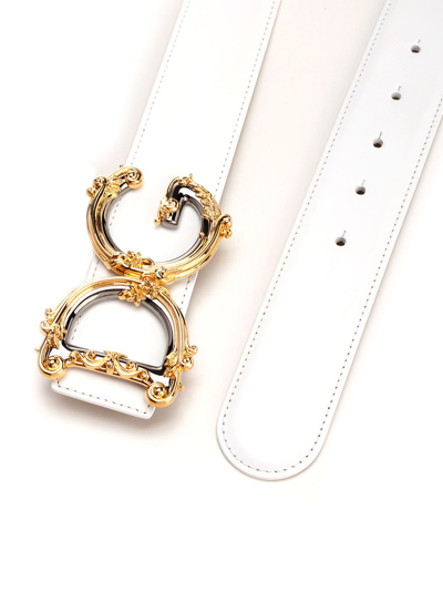 Shop Dolce E Gabbana Women's White Other Materials Belt