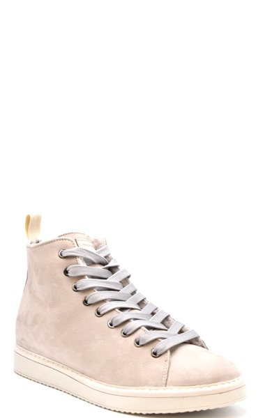 Shop Pànchic Women's White Leather Hi Top Sneakers