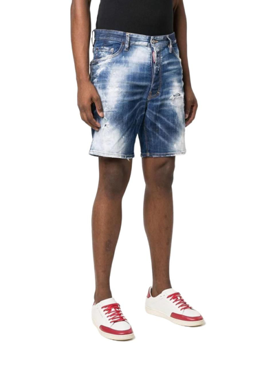 Shop Dsquared2 Men's Blue Cotton Shorts