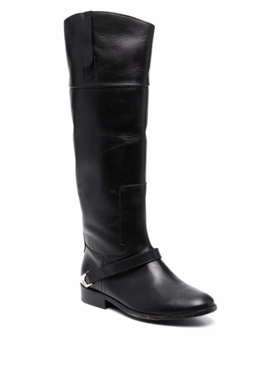 Shop Golden Goose Women's Black Leather Boots