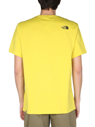 Shop The North Face Men's Yellow Other Materials T-shirt