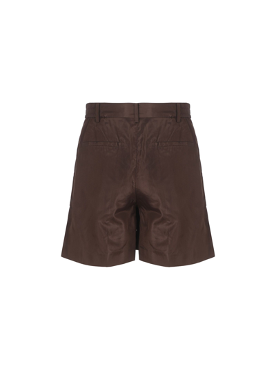 Shop Valentino Men's Brown Other Materials Shorts