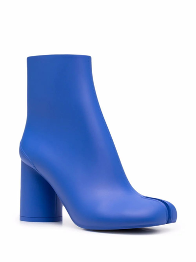 Shop Maison Margiela Women's Blue Pvc Ankle Boots