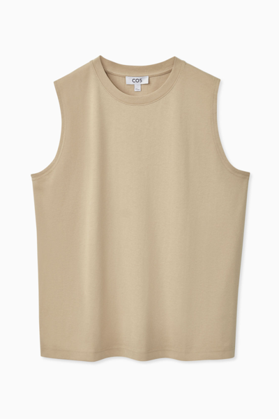 Shop Cos Regular-fit Sleeveless Top In Beige