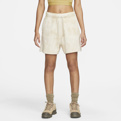 Shop Nike Women's  Sportswear Washed Jersey Shorts In Brown