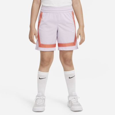 Shop Nike Fly Crossover Big Kids' (girls') Training Shorts In Purple