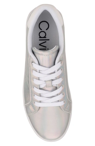Shop Calvin Klein Gahlia Sneaker In Silver 040