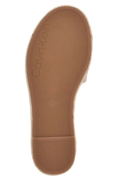 Shop Calvin Klein Tasia 2 Juter Slide Sandal In Ivory 150