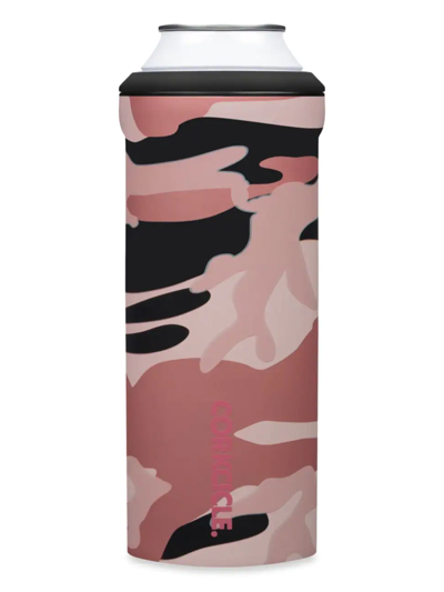 Shop Corkcicle Slim Can Cooler In Cooler Rose Camo