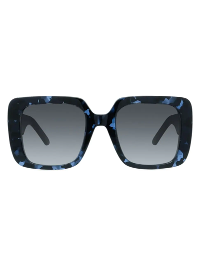 Shop Dior Wil 55mm Square Sunglasses In Blue Havana