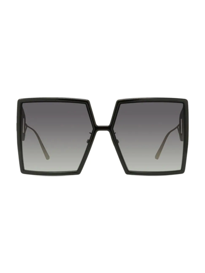 Shop Dior 30montaigne 58mm Square Sunglasses In Black Smoke