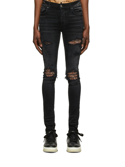 Shop Amiri Black Mx1 Bandana Jeans