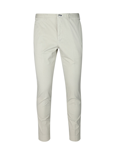 Shop Incotex Slim Stretch Cotton Trousers In White
