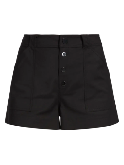 Shop Ramy Brook Women's Roberta Button Fly Shorts In Black