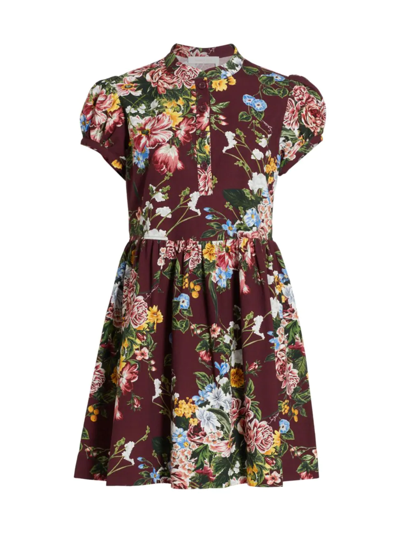 Shop See By Chloé Women's Floral Mini Tea Dress In Multicolor Red