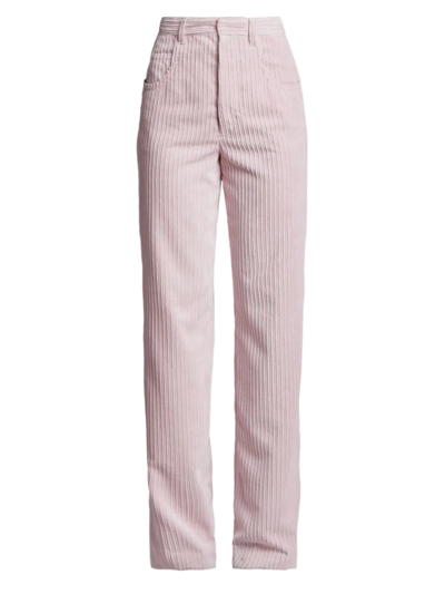 Shop Isabel Marant Women's Milorsy High-rise Corduroy Wide-leg Pants In Light Pink