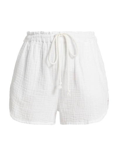 Shop Xirena Women's Starla Cotton Gauze Shorts In White