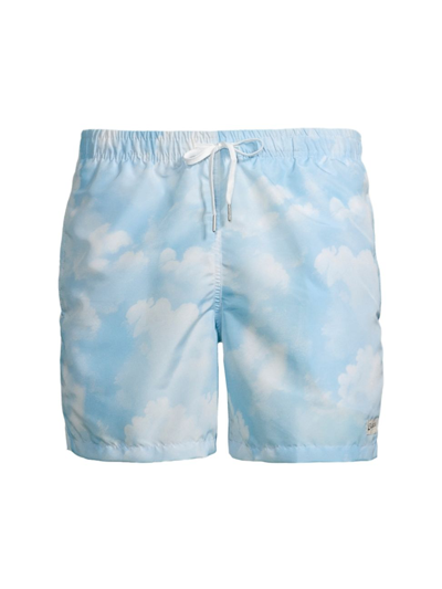 Shop Bather Men's Baby Pastel Cloud Swim Trunks In Baby Blue