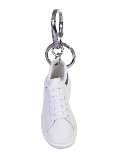 Shop Alexander Mcqueen Oversize Sneaker Keyring In White
