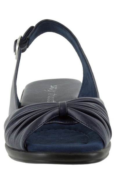 Easy Street Fantasia Womens Faux Leather Square Toe Slingback Sandals In Navy