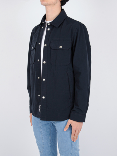 Shop Woolrich Cruiser Eco Overshirt Jacket In Blu
