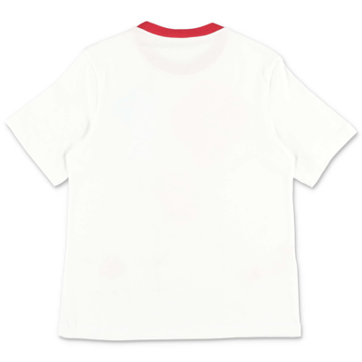 Shop Marni T-shirt Bianca In Jersey Di Cotone In Bianco