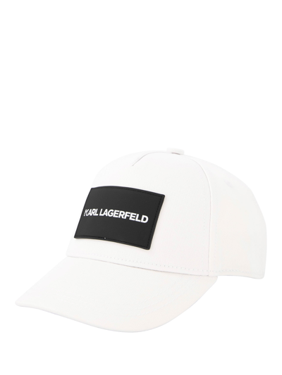 Shop Karl Lagerfeld Kids Cap For Boys In White