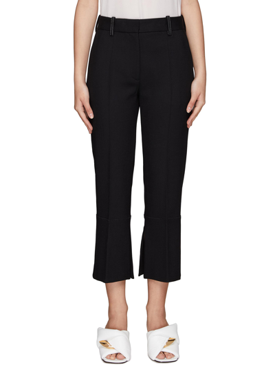 Shop Jw Anderson Cropped Slim Flare Cropped Pants In Black