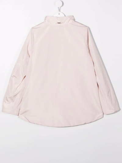 Shop Herno Teen Zip-up Jacket In Pink