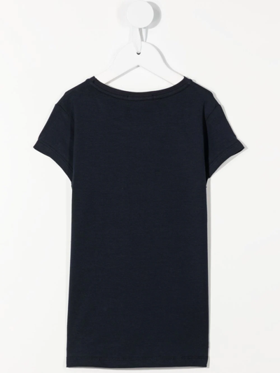 Aigner Logo-print Short-sleeved T-shirt In Blue