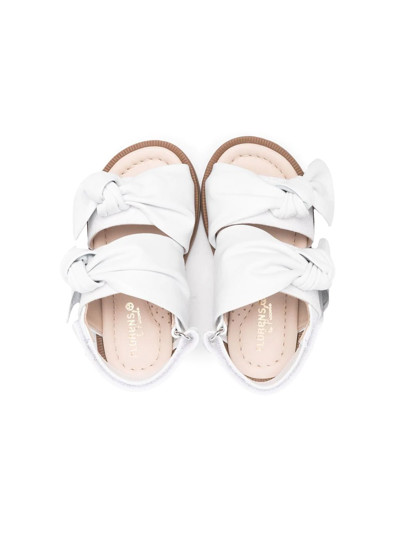 Shop Florens Knot-detail Leather Sandals In White
