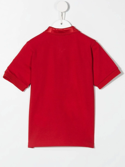 Shop Moncler Logo-collar Polo Shirt In Red